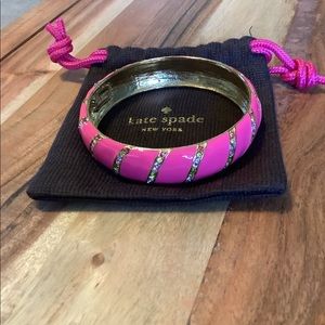 Kate Spade Lollie Enamel Bangle Neon Pink